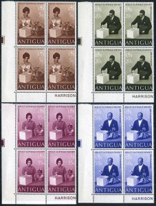 Antigua 267-270 blocks/4,MNH.Michel 256-259. Adult Suffrage-20,1971.Voting,