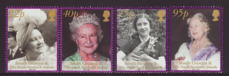 2002 South Georgia Queen Mother Set Unmounted Mint  SG344/347