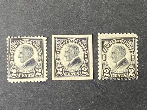 US Stamps- SC# 610 - 612 - MH -  SCV = $20.00 