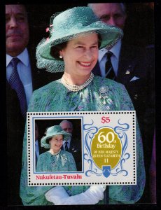 Tuvalu (Nukufetau) - Mint Souvenir Sheet Scott #55 (Queen Elizabeth II)