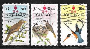 Hong Kong 309-311: Birds, used, VF