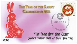 CA21-003, 2021, Lunar New Year, 12 years  of Lunar New Year Cycle, Rabbit