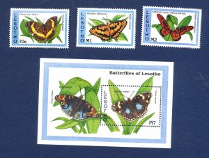 LESOTHO - Scott 963-968 -  - MNH S/S & set - Butterflies - 1993