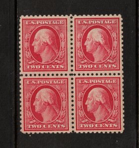 USA #519 Very Fine Mint Block - Bottom Stamps Never Hinged Top Very Light Hinge
