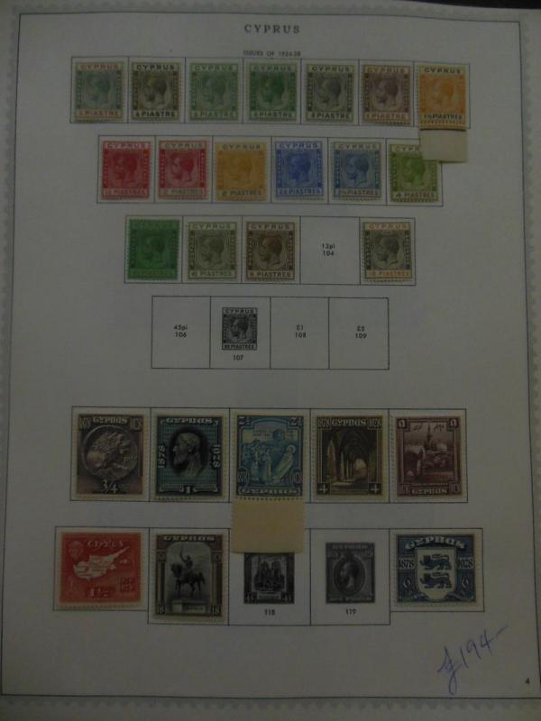 CYPRUS : Beautiful all Mint collection on album pages. Stanley Gibbons Cat £1790