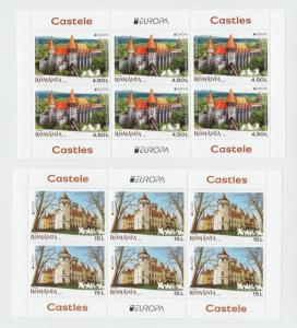 ROMANIA 2017 STAMPS CEPT EUROPE Castles MNH SHEETS History Horses