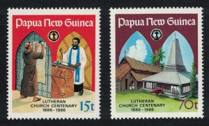 Papua NG Lutheran Church 2v 1986 MNH SC#649-650 SG#529-530 MI#529-530