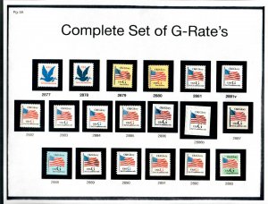 2877-93 Make up and Old Glory G rate Comple Set of 19 MNH (3A)