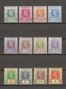 GAMBIA 1902/05 SG 45/56 MINT