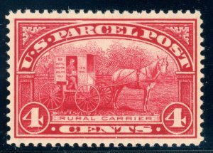 US Stamp #Q4 Rural Carrier 4c - PSE Cert - MNH - REPERFORATED