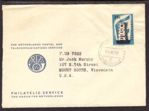 Netherlands to Mount Horeb WI 1956 Cover 