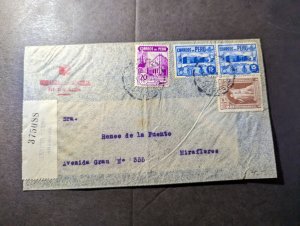 1940 Censored Peru Airmail Cover to Miraflores