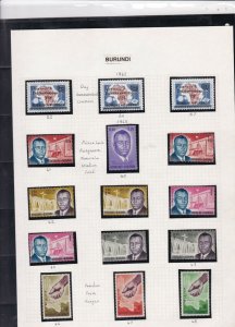 burundi stamps page ref 16915