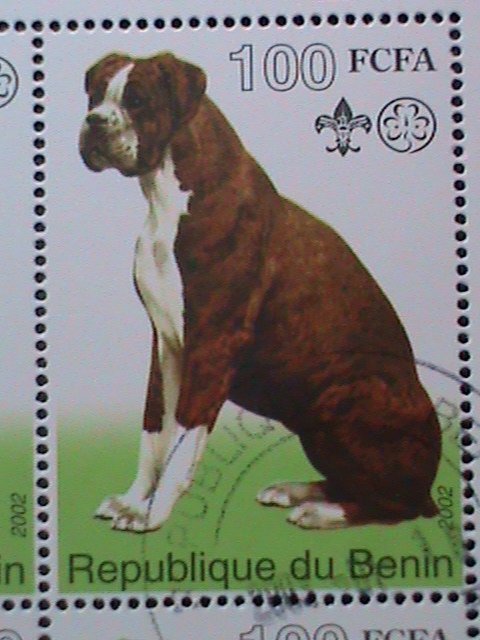 BENIN-STAMP-2002 FAMOUS DOGS CTO- MNH STAMP SHEET RARE