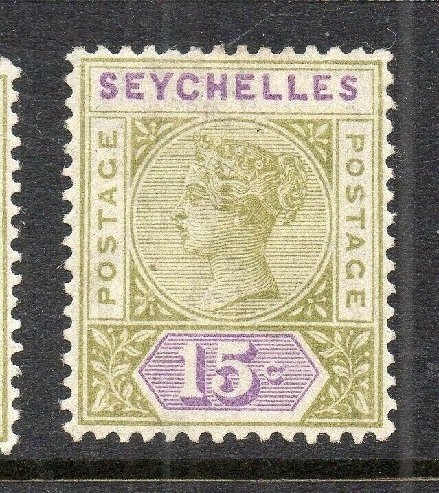 Seychelles 1893 Early Issue Fine Mint Hinged 15c. 309022