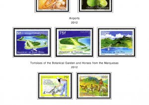 COLOR PRINTED FRENCH POLYNESIA 2011-2020 STAMP ALBUM PAGES (45 illustr. pages)
