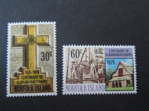 Norfolk Island 1975 Sc 190-91 Christmas Religion set MNH