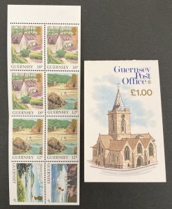 Guernsey 1989 #374a Booklet(BP Unattached), Landscapes, MNH.