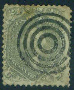 USA Scott 78b 24c 1861-6 Gray Washington stamp CV $300