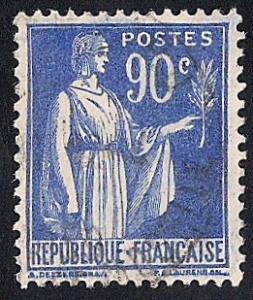 France #276 90C Peace with Olive Branch Stamp used XF