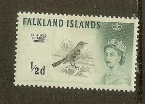 Falkland Islands, Scott #128, 1/2p Queen Elizabeth, MH