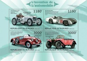 BURUNDI 2012 - The invention of the automobile M/S. Official issues.