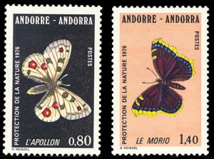 French Andorra 1976 Scott #251-252 Mint Never Hinged