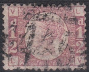 Great Britain Sg49 1/2d Rose Pl 11 Used Cds Cv £30   LV