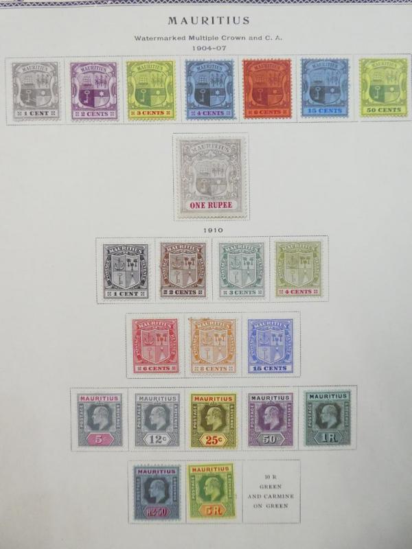 EDW1949SELL : MAURITIUS 1904-10 Scott #128-151 Cplt. All Fresh & VF MOG Cat $290