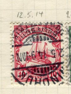 GERMAN COLONIES SW.AFRIKA; 1900s early Yacht type POSTMARK value, WINDHUK