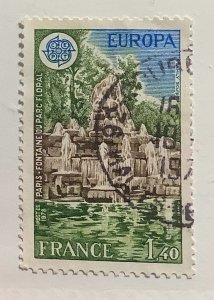 France 1978 Scott 1610 used - 1.40fr, Europa,  Floral Park Fountain, Paris