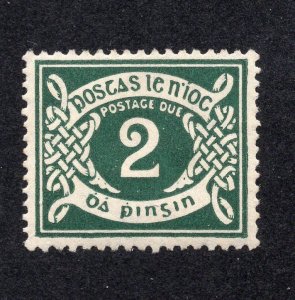 Ireland 1925 2p dark green Postage Due, Scott J3 MH, value = $32.50