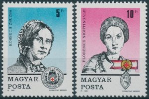 Hungary Stamps 1989 MNH Stamp Day Red Cross Florence Nightingale Medical 2v Set