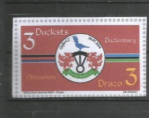 DUCKIONARY POST - 2024 - Micro Euro Summit - Perf Single Stamp-Mint Never Hinged