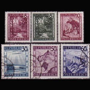 AUSTRIA 1946 - Scott# 483-8 Scenic Mixed Set of 6 LH