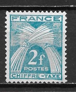 France J74 2fr Postage Due single Used