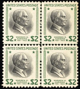 US Stamps # 833 MNH XF Center Line Block Of 4
