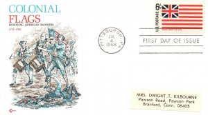 1968 FDC - Colonial Flags - Cover Craft Cachet - 6c Stamp - F25266