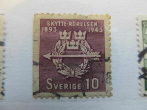 1943 Sweden Sverige Sweden 10o perf 121⁄2 fine green used A13P41F71-