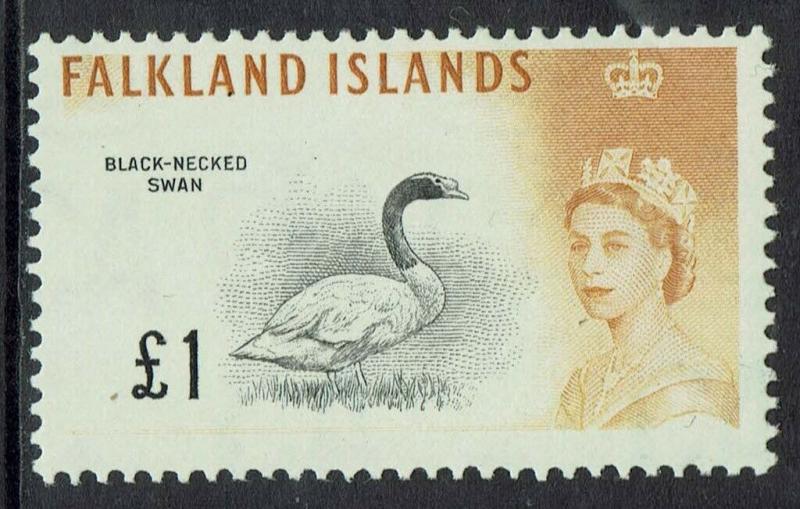 FALKLAND ISLANDS 1960 QEII BIRD 1 POUND MNH **