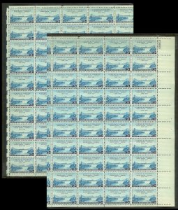 UNITED STATES (50) Complete Sheets Stamps ALL Mint Never Hinged FV=$99+