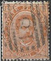 Italy 47 (used) 20c King Umberto I, orange (1879)