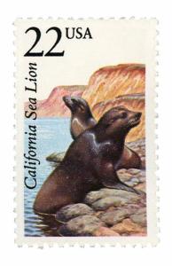 1987 22c California Sea Lion, North American Wildlife Scott 2329 Mint F/VF NH