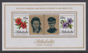 Aitutaki 78a Royal Wedding Souvenir Sheet MNH VF