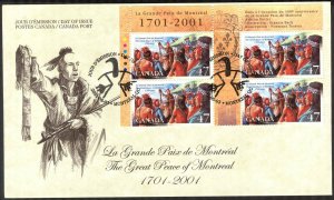 Canada 2001 Aboriginal Great Peace History Mi.2003 FDC