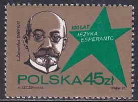 Poland 1987 Sc 2811 Esperanto Language Centenary Ludwig Zamenhof Stamp MNH