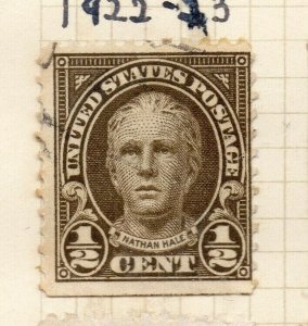 United States 1922-23 Early Issue Fine Used 1/2c. NW-185729