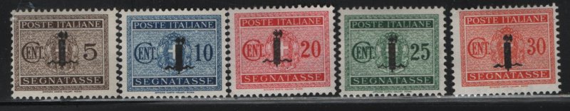 ITALIAN SOCIAL REPUBLIC J1-J5  MINT HINGED POSTAGE DUES