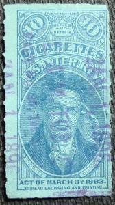 US IR Cigarettes Tax Paid Used Single, Series 1883