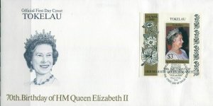 Tokelau 1996 SG244 QEII birthday MS FDC